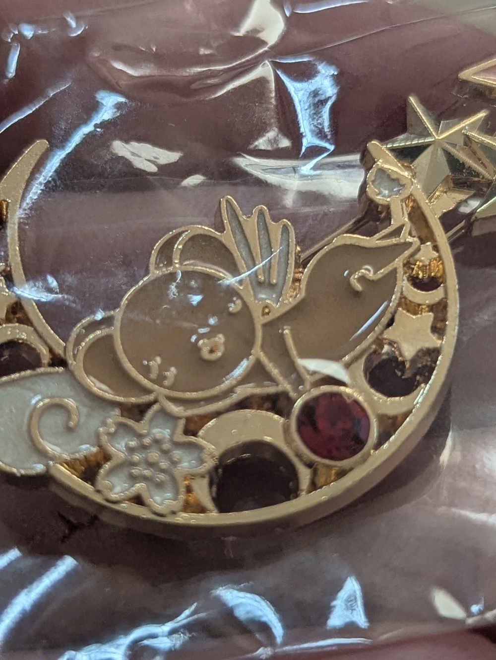 Cardcaptor Sakura Cerberus Kero Sleeping And Staff Design Enamel Hairpins